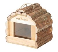 Nichoir à oiseaux en bois à suspendre - Nichoir à oiseaux en bois - Nichoir à oiseaux suspendu - Maison d'oiseaux en bois pour couvrir, cage à oiseaux pour balcon, cour, terrasse