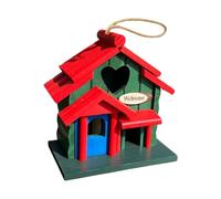 Nichoir À Oiseaux En Bois - Abri Mignon 22 X 22 X 14 Cm, Nid En Bois Massif, Design Suspendu Extérieur Avec Toit De Protection | Décor Paysager Pour Jardin, Pelouse, Patio, Cour, Canaris, Hirondelle E