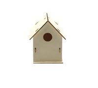 Nichoir à Oiseaux en Bois Lot de 3 nids d'oiseaux en Bois for Loisirs créatifs, Maison Minimaliste, Cage à Oiseaux Suspendue, balançoire for Perroquet, boîte Traditionnelle(Color 5)