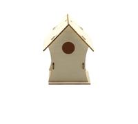 Nichoir à Oiseaux en Bois Lot de 3 nids d'oiseaux en Bois for Loisirs créatifs, Maison Minimaliste, Cage à Oiseaux Suspendue, balançoire for Perroquet, boîte Traditionnelle(Color 2)