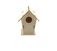 Nichoir à Oiseaux en Bois Lot de 3 nids d'oiseaux en Bois for Loisirs créatifs, Maison Minimaliste, Cage à Oiseaux Suspendue, balançoire for Perroquet, boîte Traditionnelle(Color 1)