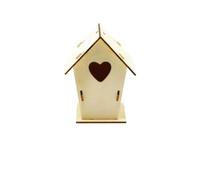 Nichoir à Oiseaux en Bois Lot de 3 nids d'oiseaux en Bois for Loisirs créatifs, Maison Minimaliste, Cage à Oiseaux Suspendue, balançoire for Perroquet, boîte Traditionnelle(Color 3)