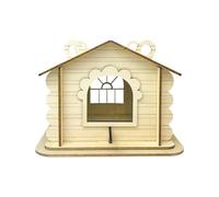 Nichoir à oiseaux en bois naturel | Habitat de jardin pour balcon, jardin, ferme, cour, patio, parc, arbre de terrasse, alimentation
