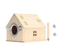 Nichoir à oiseaux en bois naturel pour décoration extérieure pour perroquets nichoirs pour balcons ou jardin