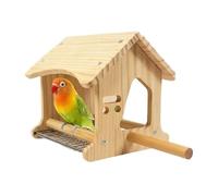 Nichoir à oiseaux en bois pour cage - Décoration d'élevage en bois naturel | Pour petits perroquets, canaris, maison, intérieur, extérieur, volière, jardin, animal domestique