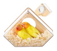 Nichoir à oiseaux en bois pour perruches | Nichoir d'élevage pour oiseaux bleus et hirondelles avec perchoir pour perroquets, perruches, calopsittes et inséparables