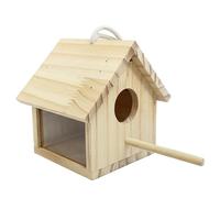 Nichoir à Oiseaux en Bois Transparent pour l'extérieur, nid à Suspendre, boîte de Jardin, Patio, Bricolage décoratif pour Troglodyte, Hirondelle, Moineau, Colibri, Pinson, accélérateur