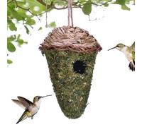 Nichoir à oiseaux en herbe, abri respirant pour l'extérieur | Poches de perchoir pour colibri, maisons d'oiseaux suspendues pour branches, arbre