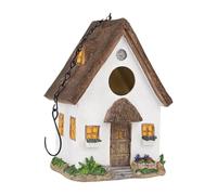Nichoir à Oiseaux for Jardin, nichoir résistant aux intempéries | Nichoir à oiseaux en résine robuste avec ouverture de nettoyage for petits oiseaux chanteurs, mésanges, moineaux(B)