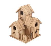 Nichoir à oiseaux inachevé - Kit de peinture de nid en bois, décoration de construction DIY pour enfantss | Trois nichoirs à oiseaux en bois, nettoyage facile, ornement de maison d'élevage en plein ai