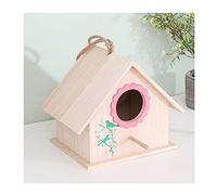 Nichoir à oiseaux nid d'oiseau cage en peau de tigre petite maison pour perroquet nid suspendu en bois hiver extérieur boîte chaude perchoirs pour oiseaux (couleur : laiton) (1)