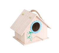 Nichoir à oiseaux Nid d'oiseau Cage en peau de tigre Petite maison pour perroquet Nid suspendu en bois Hiver Extérieur Boîte chaude Perchoirs pour oiseaux (couleur : laiton) (laiton)