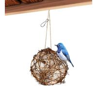 Nichoir à oiseaux - Plein de matériaux de nidification d'oiseaux | Globe House, station extérieure rechargeable, boule de nid de colibri pour terrasse et jardin