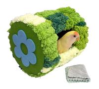Nichoir à oiseaux pour cage - Maison d'élevage en peluche, nid chaud pour perroquet, hamster, écureuil, ara, calopsitte, colibri, conure
