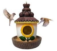 Nichoir à oiseaux suspendu - Petite boîte de nidification en bois sauvage | Maison d'oiseaux d'extérieur | Abri d'oiseaux dans la cour arrière | Mangeoire décorative d'abri de jardin