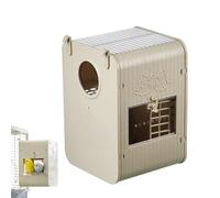 Nichoir à Perruches, Maison pour Perroquets, Abri Spacieux pour Perruches Calopsittes avec Échelle Intégrée - Habitat Naturel pour Moineaux - Décoration de Jardin pour Observer Les Oiseaux