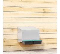 Nichoir à poules 2 compartiments, fixation murale, acier galvanisé