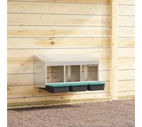 Nichoir à Poules 3 Compartiments avec Fixation Murale en Acier galvanisé et Plastique polypropylène, Couvercle relevable pour Collecte Facile des œufs, Conception Peu encombrante