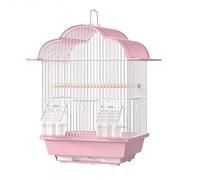 nichoir Cage à Oiseaux Maison Villa Tiroir Châssis Ports d'extension Poignée Calopsittes Perruches ondulées Moineaux de Java nichoir(Pink,Grand)