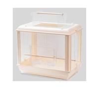 nichoir Cage à Oiseaux Perroquet en Acrylique Transparent, Cage écologique de Luxe, Grande spéciale nichoir(Off White)