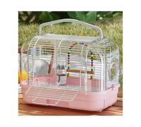 nichoir Cage à Oiseaux Perroquet extérieure Villa de Luxe Spéciale Petite Cage Portable nichoir(Pink)