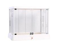 nichoir Cage à Perroquet en Acier Inoxydable, Grande Cage écologique Anti-éclaboussures, Extensible, Belle et Facile Nettoyer nichoir
