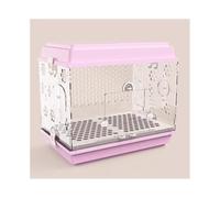 nichoir Cage à Perroquet en Acrylique Transparent, Grande Cage Oiseaux décorative, châssis Coulissant, Facile Nettoyer nichoir(Purple)