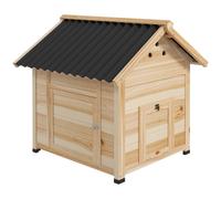 Nichoir Canard Design Cottage Toit Ouvrant 2 Portes Verrouillables Bois Cèdre Pvc Noir