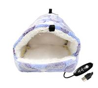 Nichoir chauffant, nid d'oiseau isolé doux, lit chauffant, abri de sommeil chaud, accessoire confortable pour la cage | Nid d'oiseau chaud doux pour l'élevage de petits et moyens V
