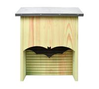 Nichoir chauve-souris - Esschert Design - Taille L - Pin brut - Toit en zinc - Dimensions 44,7x38x15,5 cm