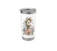 Nichoir de jardin en fleurs Gobelet isotherme en acier inoxydable double paroi