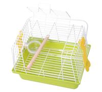 Nichoir D'extérieur Compact avec Poignée De Transport Et Revêtement Résistant À La Rouille pour Perroquets De Compagnie Cage À Oiseaux Interactive avec Perchoir