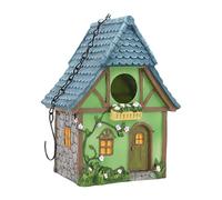 Nichoir d'extérieur résistant à la Pluie et Robuste, avec Une Ouverture de Nettoyage, adapté aux Petits Oiseaux tels Que Les moineaux et Les pinsons. (Green, 15x13x20cm)