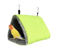 Nichoir d'hiver pour Oiseaux,Hamac Suspendu Triangulaire en Forme de Tunnel avec Double Crochet Métallique pour Hamsters,Cochons d'Inde,Petits Lapins,Perruches et Autres Animaux de Compagnie