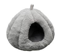 Nichoir d'hiver semi-fermé en coton pour petit animal | Grotte en coton à suspendre avec forme fermée, rembourrage intérieur doux pour hamster, chinchilla furet, oiseau, 20 x 20 x 20 cm