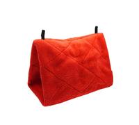 Nichoir d'oiseau chaud en hiver, peluche douce et chaude pouvant être accrochée au nid d'oiseau, nid triangulaire en coton, rouge, 30 x 19 x 25 cm
