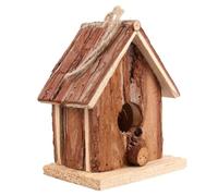 Nichoir D'oiseau en Bois à Double Pente, Maison Suspendue Décorative | Petits et Moyens Oiseaux, Usage Maison et Espace de Vie, Style Créatif, Attire les Oiseaux Couleur Aléatoire