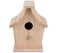 Nichoir en bois à suspendre pour perroquets, perruches et petits oiseaux, cage à oiseaux en bois fabriquée à la main avec ouverture latérale en métal, design robuste pour l'intérieur et l'extérieur