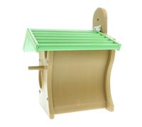 Nichoir en bois composite brun vert pour oiseaux - animallparadise