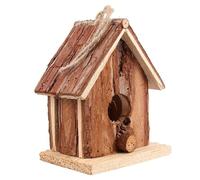 Nichoir en Bois Double Pente, Maison D’Oiseau Artisanale Décorative Couleur Aléatoire