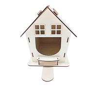 Nichoir en bois inachevé, nichoirs en bois à peindre,Abris pour perroquets en bois Nichoir extérieur à faire soi-même - Peinture créative gribouillage Arts et artisanat pour adultes pour jardin, cour,