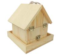 Nichoir en bois, nichoir à oiseaux extérieur, cage à oiseaux décorative, avec charmant design rustique, construction robuste et de qualité supérieure, 17,2 x 17,2 cm, pour fenêtre, arbre, balcon,