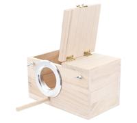Nichoir en Bois Ouverture Gauche, Réutilisable, pour Oiseaux Sauvages | Protège du Vent Pluie, Joints Renforcés, Nettoyage Facile, pour Mésanges et Jeunes Explorateurs