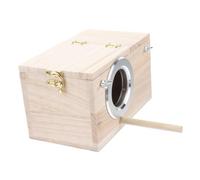 Nichoir en Bois pour Oiseaux Sauvages, Panneaux Épais, Joints Renforcés | Pinsons et Perroquets, Ouverture à Gauche, Protège du Vent Pluie, Support D’observation