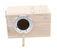 Nichoir en Bois pour Oiseaux Sauvages, Réutilisable, Renforcé | Protège du Vent, Pluie Prédateurs, Entrée Gauche, pour Pinsons et Jeunes Garçon et Filles