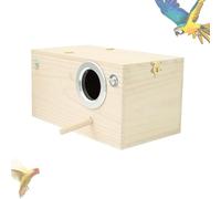 Nichoir en bois pour perruches | Abri d'élevage et de nidification pour perruches, inséparables, perruches | Accessoire d'habitat sûr pour la ponte, l'accouplement, la volière intérieure ou extérieure