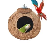 Nichoir en coquille de noix de coco | Maison de repos pour oiseaux en coquille de noix de coco | Décoration pour l'intérieur et l'extérieur, habitat pour inséparables, amoureux des animaux, pour