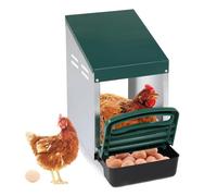 Nichoir en métal avec plateaux amovibles et collection d'œufs enroulable pour pondre des poules robustes