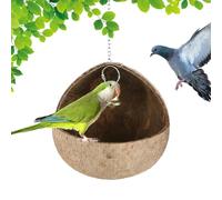 Nichoir En Noix De Coco - Nid D'oiseau En Coquille De Noix De Coco Naturelle Pour L'élevage | Abri De Grotte Pour Animaux De Compagnie Chaud Suspendu Extérieur Pour Balcon De Cour De Jardin | Oiseaux