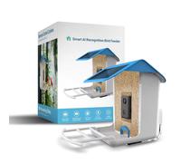 Nichoir Intelligent avec caméra et Panneau Solaire, mangeoire pour Oiseaux avec Enregistrement vidéo en Direct et Reconnaissance des Oiseaux par IA, Connexion Wi-FI et contrôle par Application